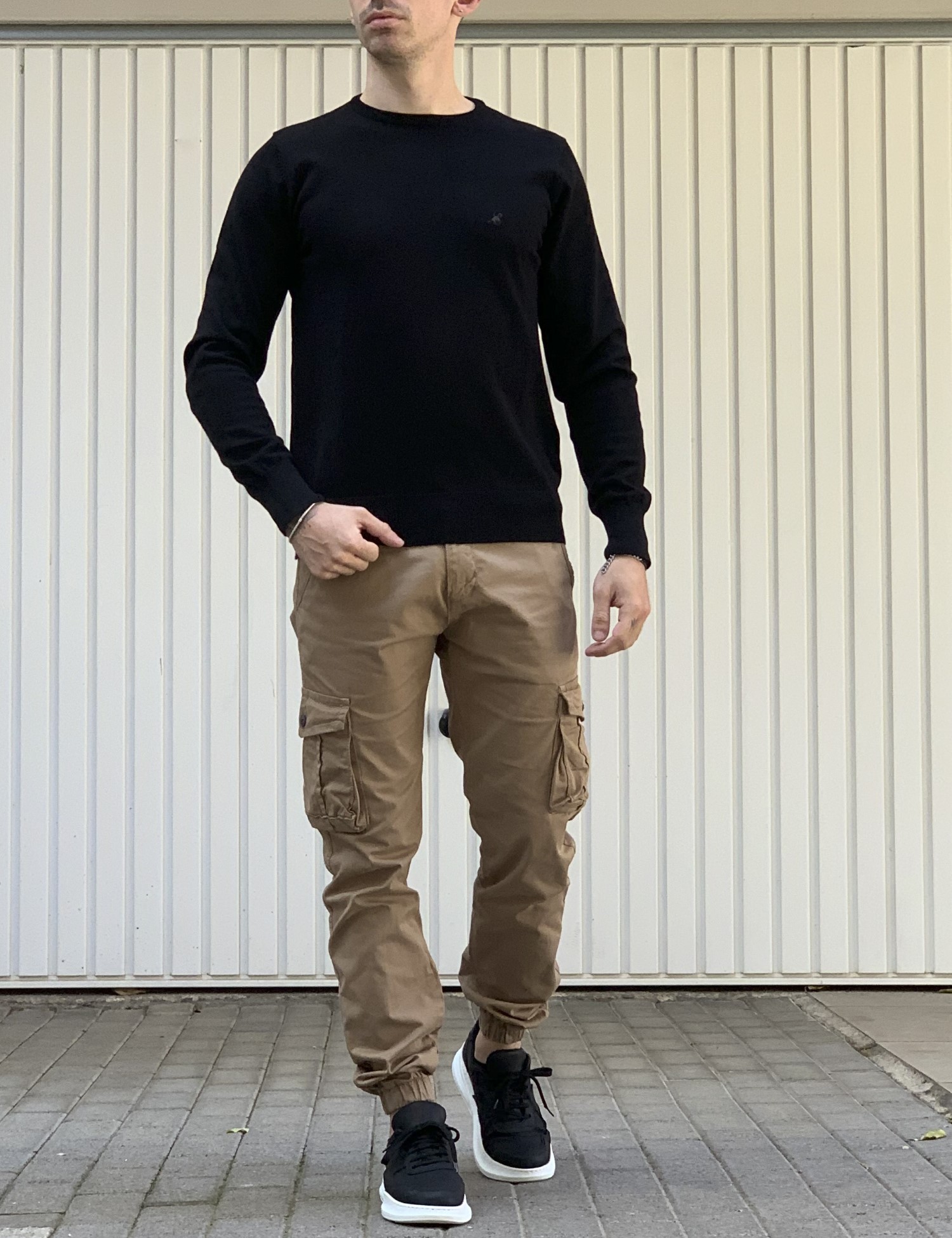 Us Grand Polo ανδρική μαύρη πλεκτή μπλούζα USTR200D φωτογραφία